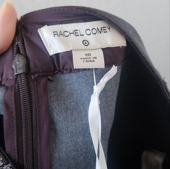 Rachel Comey Faux Leather Croc Chocolate Brown Button Down Midi Aline Skirt 16 - Picture 10 of 12